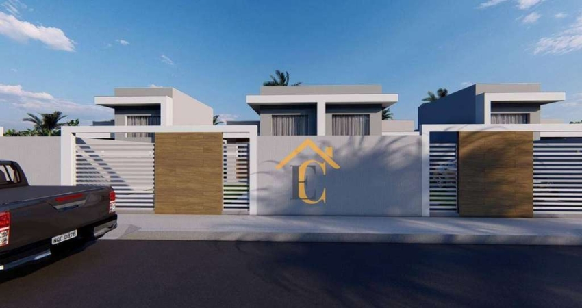 Casas na planta de 2 quartos com suíte no bairro Recanto em Rio das Ostras/RJ