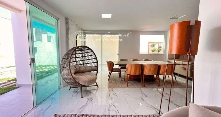 Lado Praia Casa de Condominio com 4 quartos sendo 3 suites. Duplex, pronta entrega