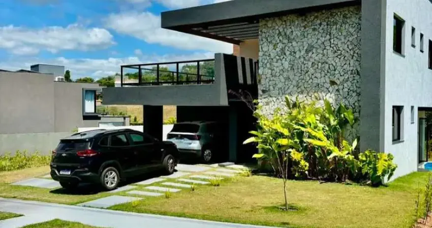 Casa em condomínio para venda em camaçari, alphaville (abrantes), 4 suítes, 5 banheiros, 2 vagas