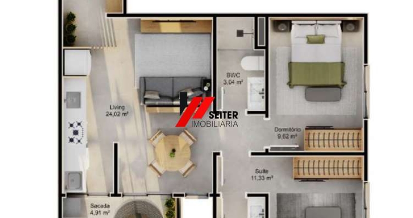 Apartamento a venda com 2 Dormitórios sendo 1 Suíte no Jardim Cacupé