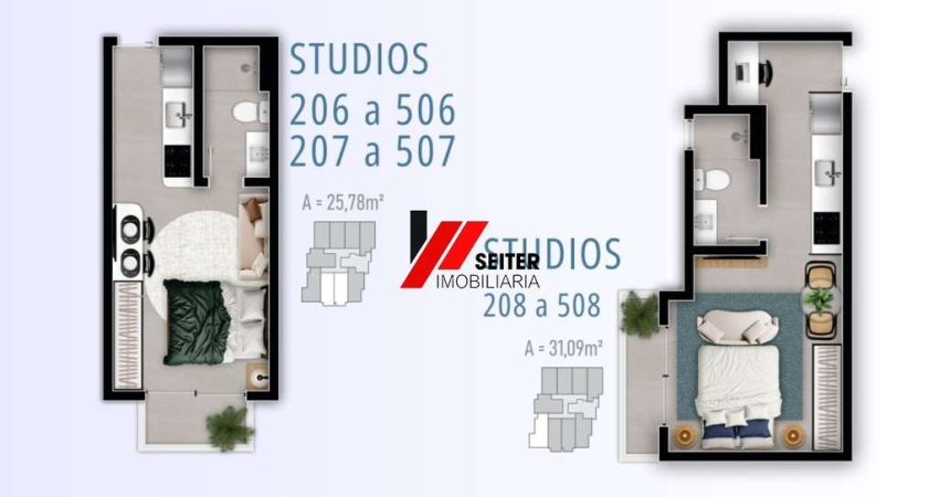Studio compacto à venda em Florianópolis Smart 1 Trindade