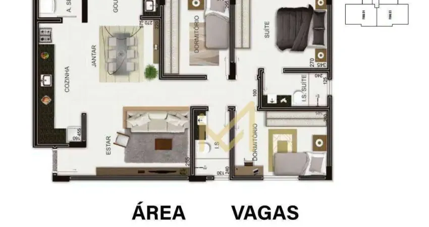 Apartamento com 3 dormitórios à venda, 79 m² por R$ 694.751,00 - Neva - Cascavel/PR