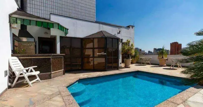 Cobertura c/ 4 quartos, 4 suítes e 7 vagas, 472m², à venda no Condomínio Edifício Solar Das Gaivotas, no bairro Moema, por 3.695.000,00