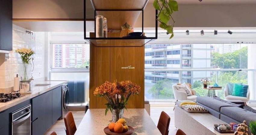 Apartamento c/ 2 quartos, 1 suíte e 1 vaga, 69m², à venda no Condomínio Edifício Paris , no bairro Vila Madalena, por 1.325.000,00