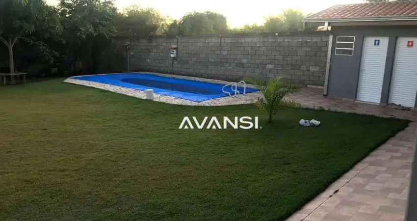 Chácara com 2 dormitórios à venda, 614 m² por R$ 480.000 - Chácaras de Recreio Represa - Nova Odessa/SP