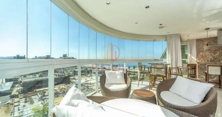 Apartamento alto padrão mobiliado, frente mar, 3 suítes, à venda | praia brava - itajaí/sc
