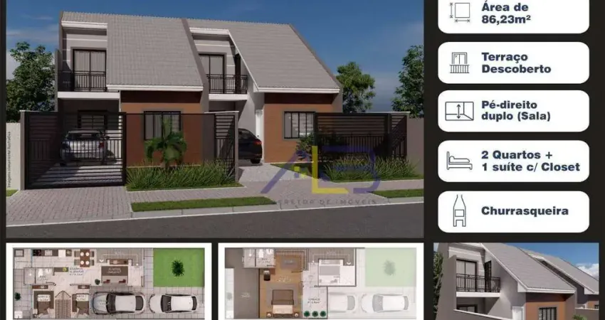 Casa com 3 dormitórios à venda, 86 m² por r$ 539.000,00 - cajuru - curitiba/pr