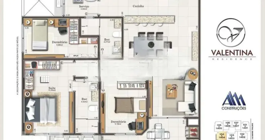 Apartamento à venda em Campinas com 108 m², 3 quar