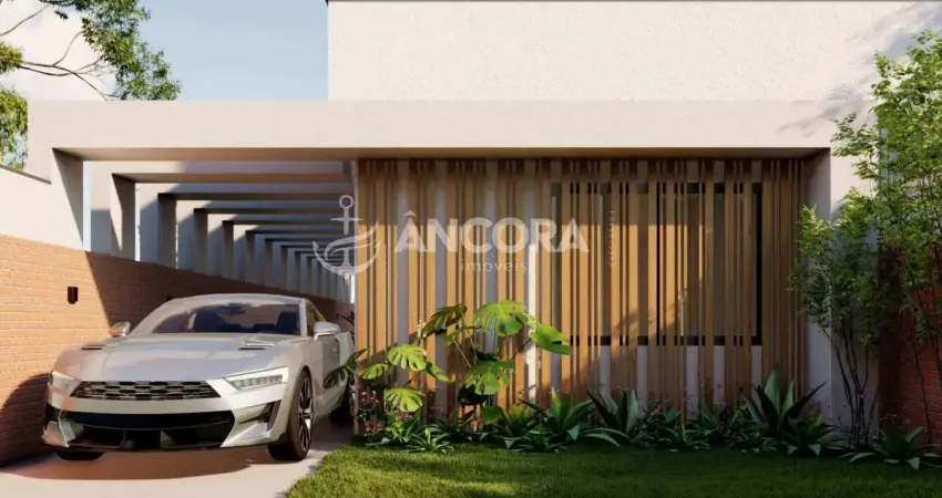 Casa nova com 03 quartos sendo 01 suíte com excelente padrão de acabamento e espaço de terreno nos fundos, no centro de itapoá/sc