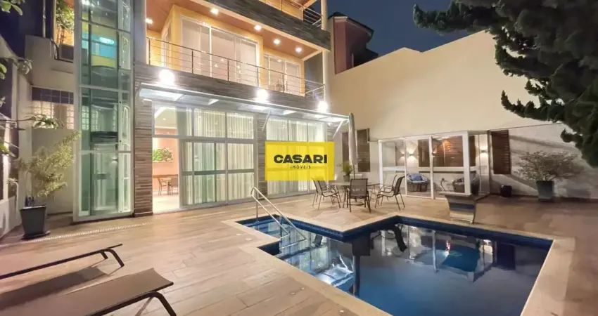 Casa residencial de luxo com 4 suítes, 6 vagas e vista para lago – parque terra nova ii, sbc