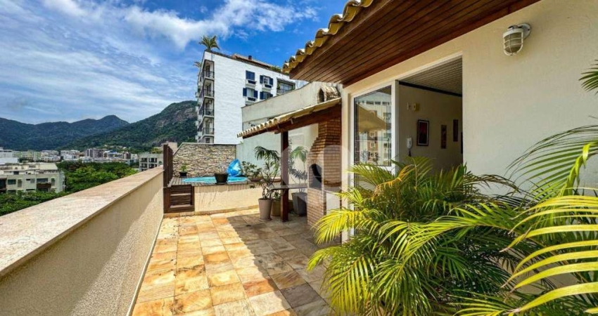 Cobertura com 4 dormitórios à venda, 179 m² por R$ 3.400.000,00 - Lagoa - Rio de Janeiro/RJ