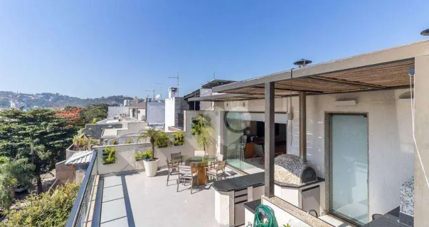 Cobertura com 4 quartos para alugar, 574 m² por r$ 35.825/mês - barra da tijuca - rio de janeiro/rj