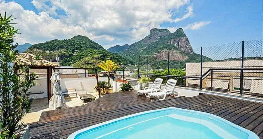 Cobertura com 4 quartos ( suítes) à venda, 232 m² por r$ 3.600.000 - jardim oceânico - rio de janeiro/rj