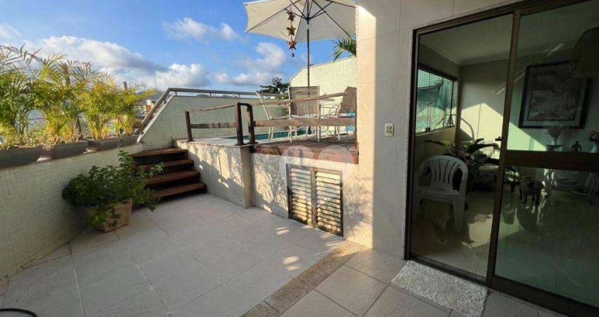 Cobertura com 3 quartos à venda, 174 m² por r$ 1.100.000 - recreio dos bandeirantes - rio de janeiro/rj