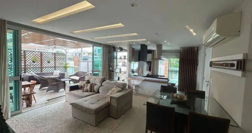 Cobertura linear 3 quartos à venda, 213 m² por r$ 1.550.000 - recreio dos bandeirantes - rio de janeiro/rj