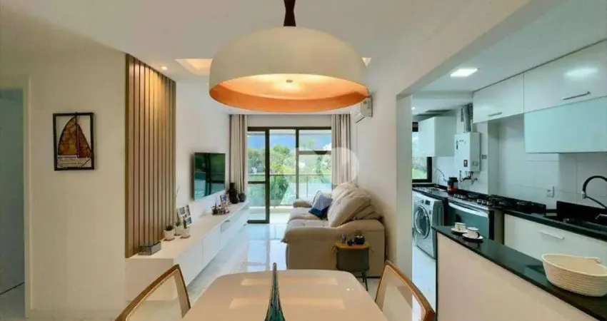 Espetacular apartamento com 2 quartos à venda, 65 m² por r$ 550.000 - pontal oceânico - recreio dos bandeirantes - rio de janeiro/rj