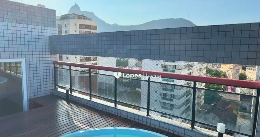 Cobertura com piscina, churrasqueira, sauna,  3 quartos (suíte), dependência e 2 vagas à venda, 181 m² por r$ 2.150.000 - botafogo