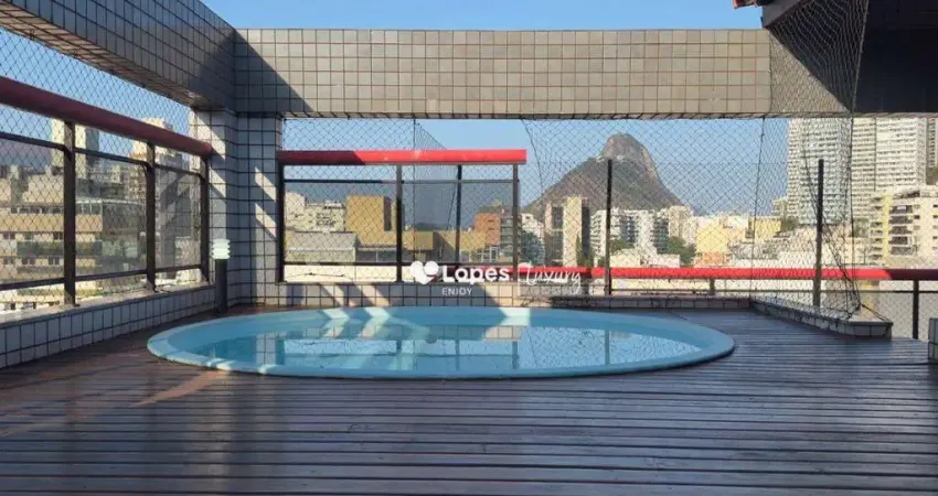 Cobertura com piscina, churrasqueira, sauna, 3 quartos (suíte), dependência e 2 vagas à venda, 181 m² por r$ 2.150.000 - botafogo