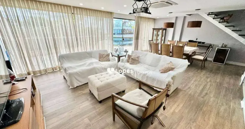 Cobertura com 4 quartos para alugar, 220 m² por r$ 13.143/mês - recreio dos bandeirantes - rio de janeiro/rj