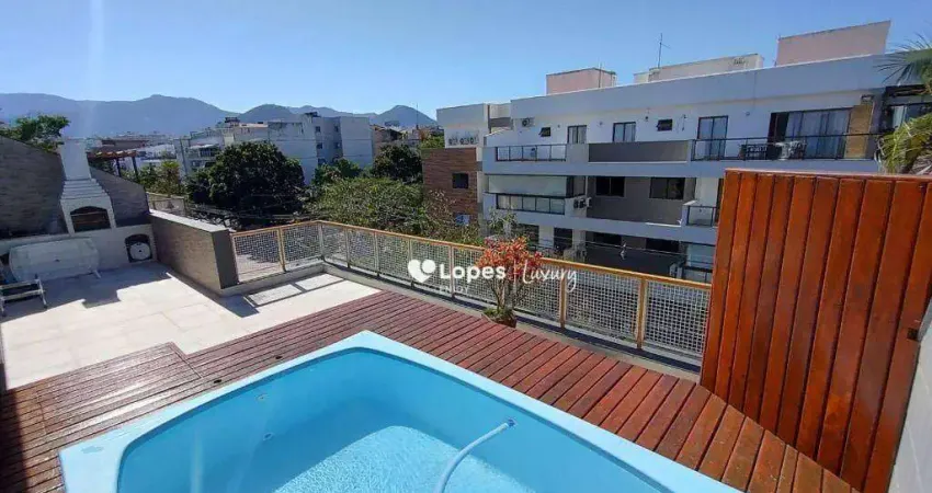 Cobertura com 3 dormitórios à venda, 172 m² por r$ 980.000,00 - recreio dos bandeirantes - rio de janeiro/rj