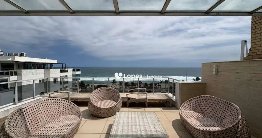 Lopes enjoy barra vende cobertura 1 suíte, 4 quartos, frontal mar, 273 m², 2 vagas, posto 5 - beton.