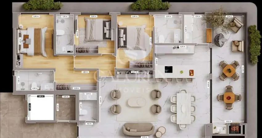 Apartamento com 3 quartos à venda na Rua Voluntários da Pátria 2095, Country, Cascavel