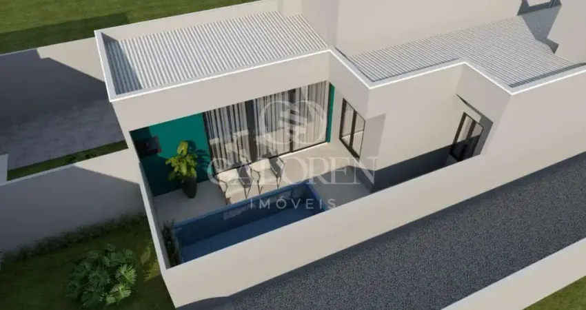 Sobrado 3 quartos no lançamento piscina, área gourmet e 2 vagas em terreno amplo