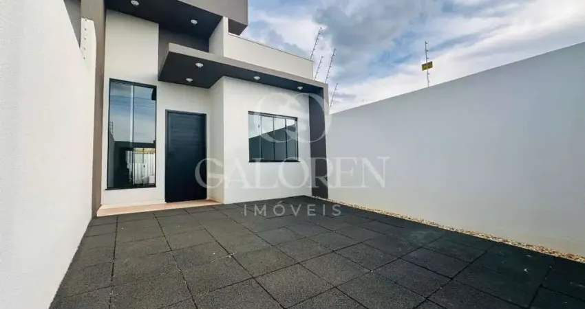 Casa à venda em cascavel, positano - nova - 1 suíte e 1 quarto - 64m