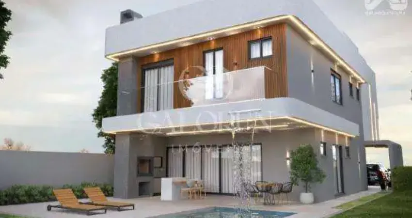 Sobrado luxuoso no terras alpha i  4 suítes, área gourmet e condomínio completo em cascavel