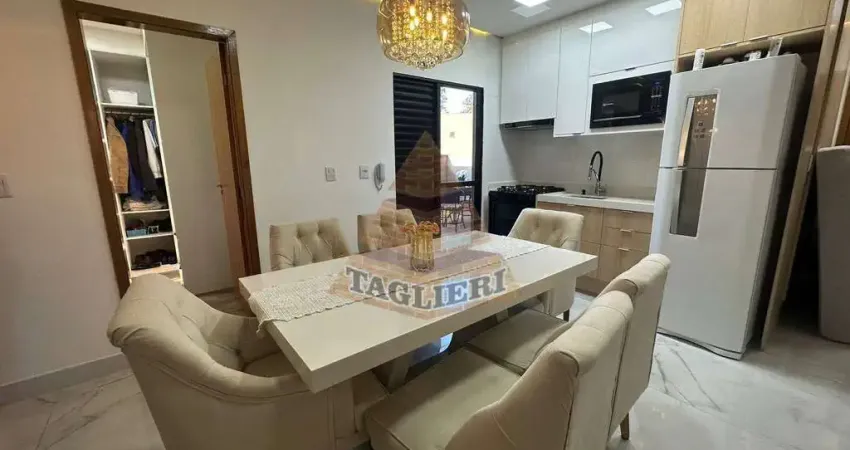 Vendo cobertura c/ móveis - 80m2. 2 quartos, 1 suíte, 1 vaga,quintal Textil