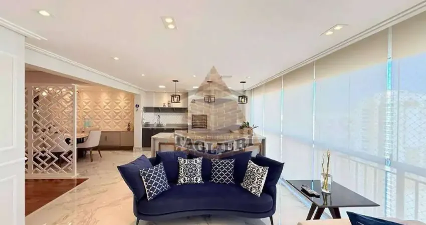Magnifico apartamento finamente decorado 3 quartos, 3 suítes, 4 vagas 202m2