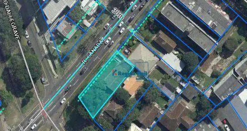 Terreno de esquina | rua canadá x rua flávio dallegrave – bacacheri, curitiba/pr - r$ 990.000,00