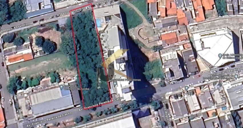 Terreno com/res para Venda, Anhangabaú - Jundiaí. Terreno com 2.000m². com 25m de frente para a Av. Francisco Pereira de Castro e 21m nos fundos para