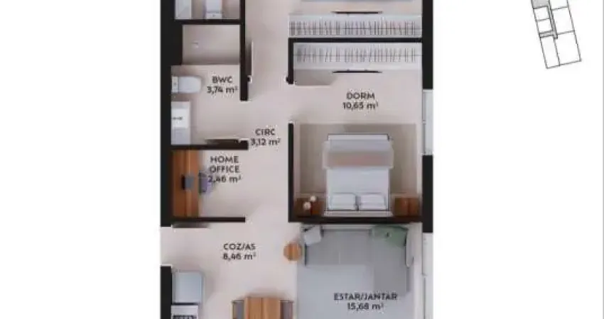 Apartamento com 2 quartos à venda na Rua da Pedra, --, Pedra Branca, Palhoça