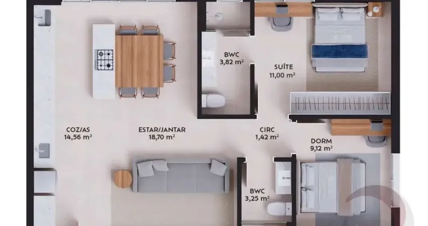 Apartamento com 2 quartos à venda na Avenida da Pedra Branca, --, Pedra Branca, Palhoça