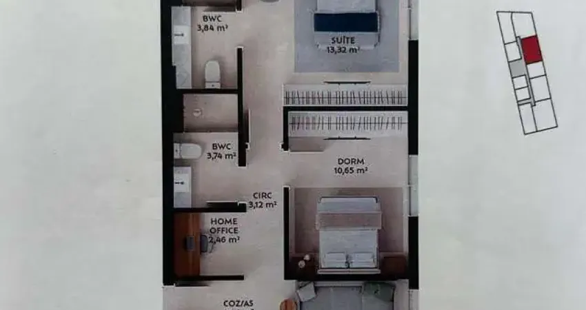 Apartamento com 2 quartos à venda na Rua da Pedra, --, Pedra Branca, Palhoça