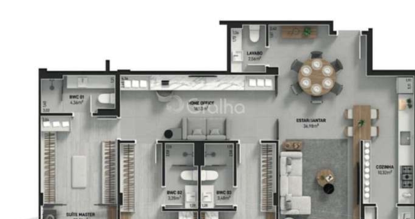 Duplex com 161,06 m2 em Florianópolis
