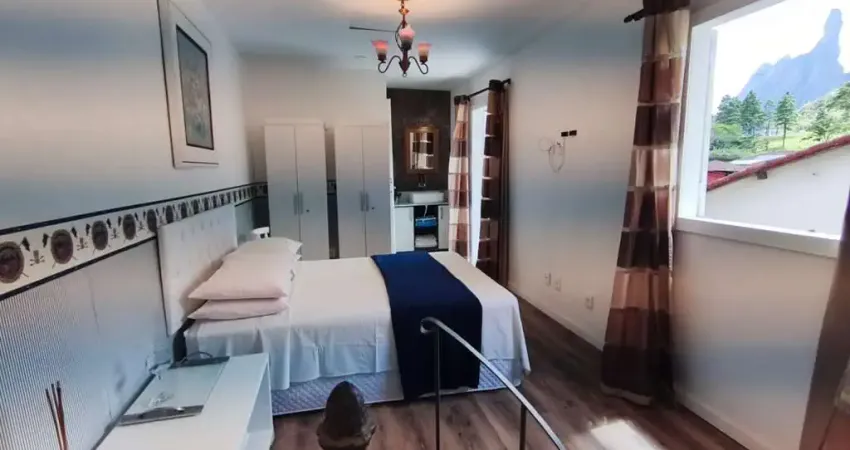 Casa para locação em teresópolis, carlos guinle, 1 dormitório, 1 suíte, 1 banheiro, 1 vaga