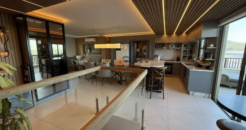 Cobertura duplex com 271m² de área privativa e 4 suítes, frente mar na praia do gravatá em navegantes - adriano carpes imóveis vende!