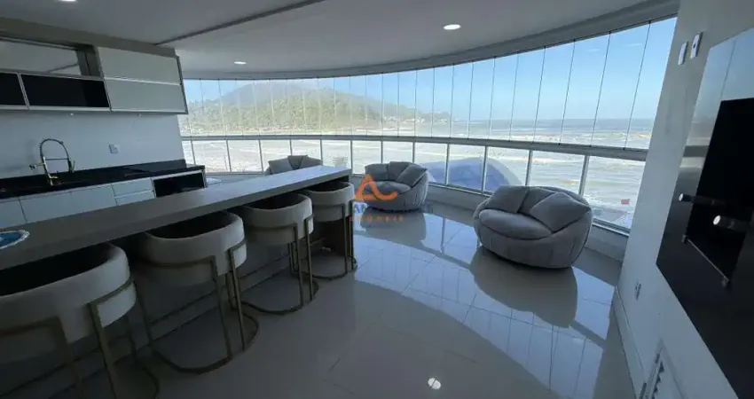 Apartamento frente mar todo mobiliado com 3 suítes e 208m² total na praia do gravatá em navegantes a venda pela imobiliária adriano carpes