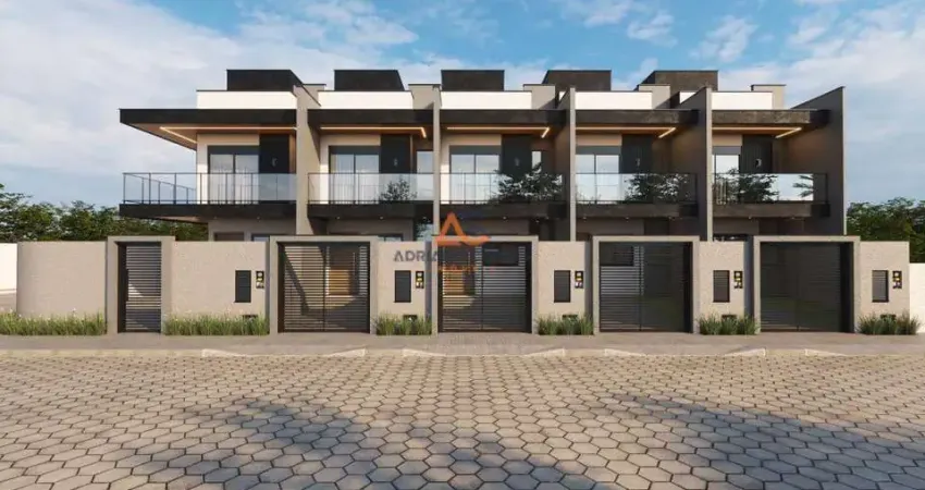 Sobrado geminado com 2 suítes à venda no centro de navegantes - adriano carpes imóveis vende