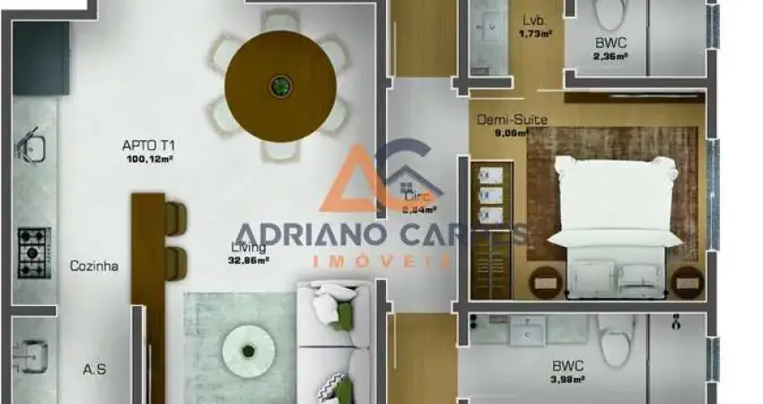Apartamento na praia de navegantes, no centro na quadra mar com 3 dormitórios e 2 vagas a venda com adriano carpes imóveis