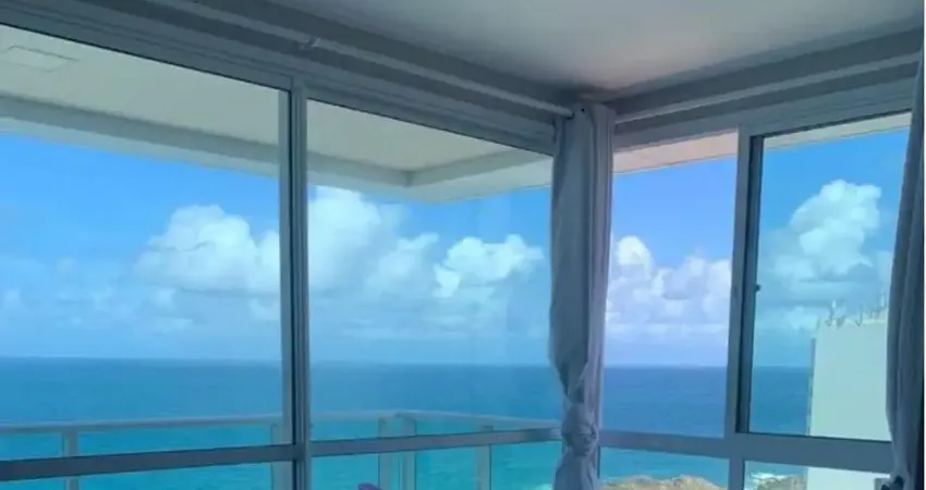 Apartamento luxo 2 quarto e varanda  com 87m2, na barra com vista frontal mar, andar alto | por