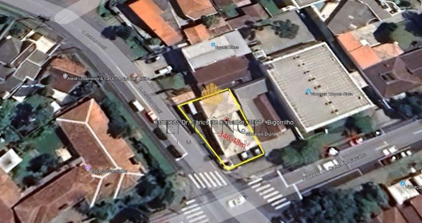 Terreno Comercial à venda, 346.48 m2, BIGORRILHO, CURITIBA - PR
