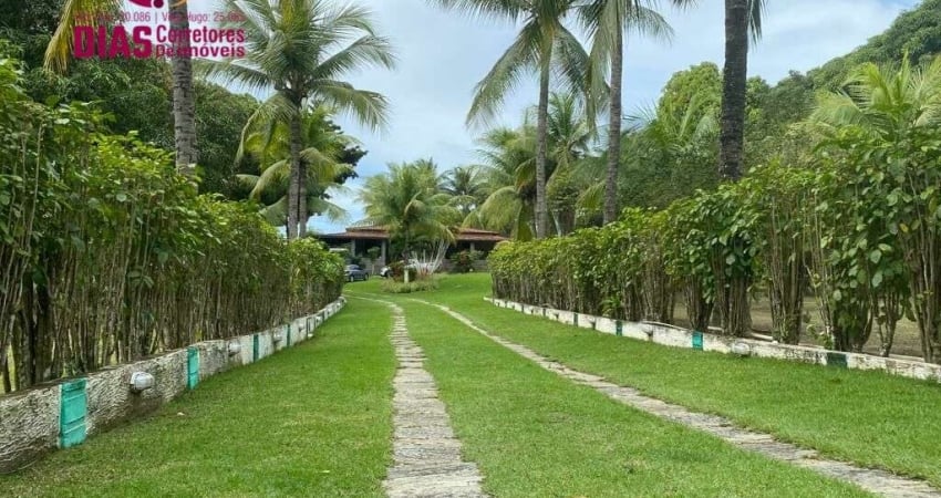 Sítio à venda  com 10.000m² com casa sede com piscina em Barra de Jacuípe com 5/4 , suítes  - Praia e Rio