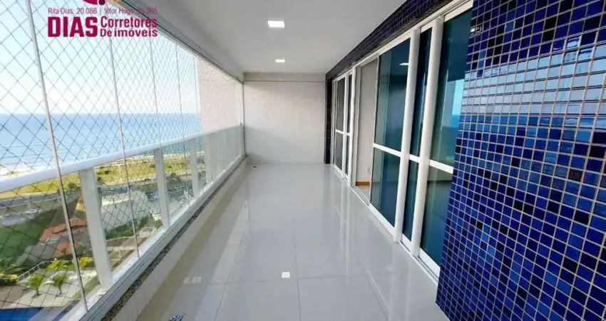 Alugo apartamento com 143m2 no condomínio hemisphere nascente com varanda gourmet com vista panorâmica para mar, 4/4, sendo 02 suítes, sala para 3 ambientes, homme office, 02 vagas, total infraestru