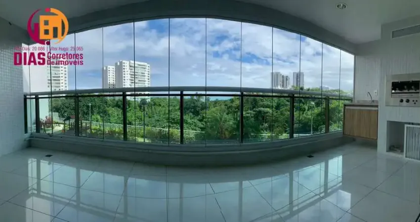 Alugo em exclusividade Apartamento  com 142m², 3 suítes completas com armários e ar, sala ampliada, varanda gourmet no Resort  Le Parc  - Patamares - Salvador/Ba.