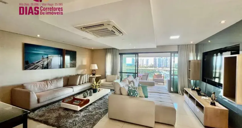 Apartamento mobiliado 4 suítes com 195m² no Le Parc Resort, Salvador/BA