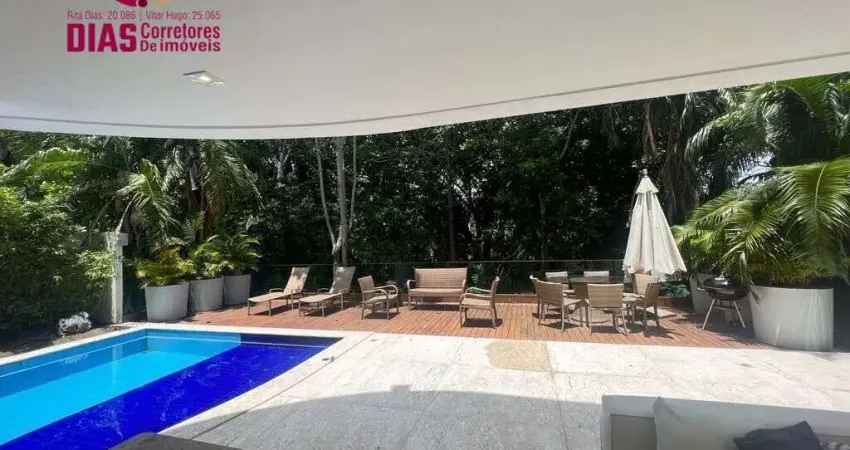 Vendo Casa Duplex em Alphaville I com 750m2, piscina privativa, 6/4, 4 suítes closet, 4 vagas cobertas total infraestrutura - Alphaville I - Salvador/BA.