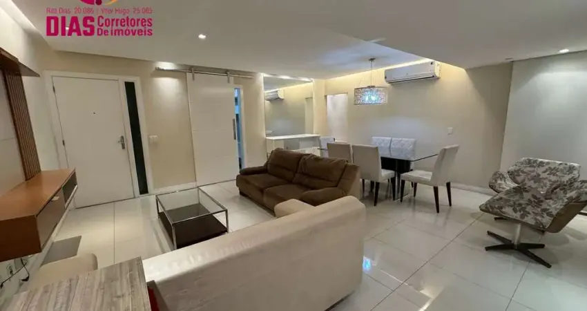 Alugo em exclusividade e  Super Oportunidade apartamento mobiliado com 106m² no Brisas Clube mobiliado, 3/4, sendo 01 gabinete, 01 suíte, 2 vagas cobertas e soltas com total Infraestrutura - Paralela 